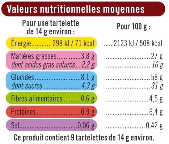 U Tartelettes au chocolat noir packshot