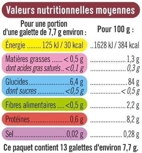 U Galette de riz 100g packshot