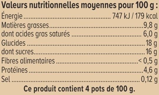 U Desserts lactés à la crème aux oeufs frais saveur café 4x100g packshot