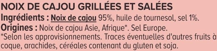 U Noix de cajou grillées salées 100g packshot