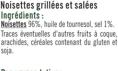 U Noisettes grillées salées sachet de 100g packshot