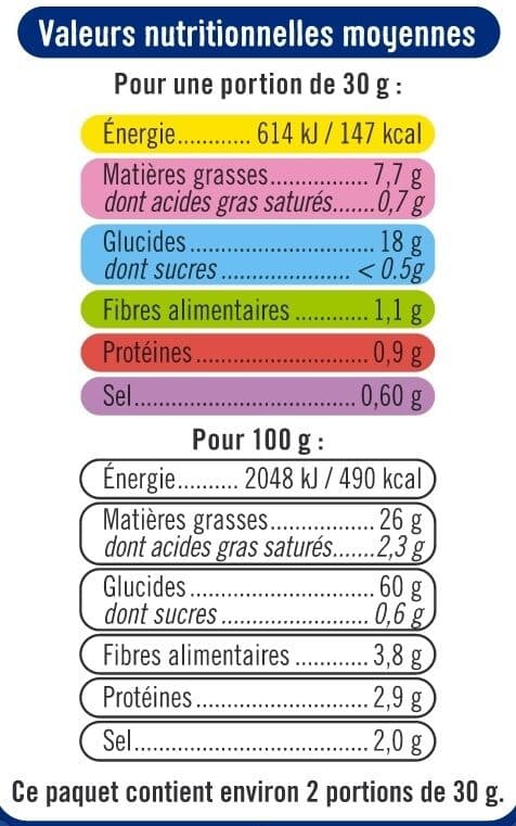 U Snacks pétales salés paquet de 75g packshot