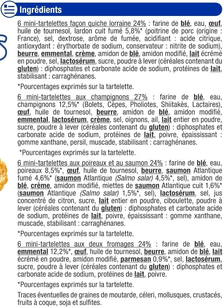 U Assortiments de mini tartelettes apéritif x24 - 300g packshot