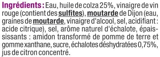 U Vinaigrette allégée en matières grasses à l'échalote bouteille de 500ml packshot