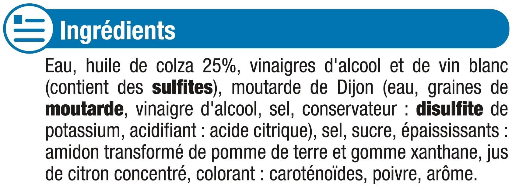 U Vinaigrette nature allégée en matières grasses bouteille de 1 litre packshot