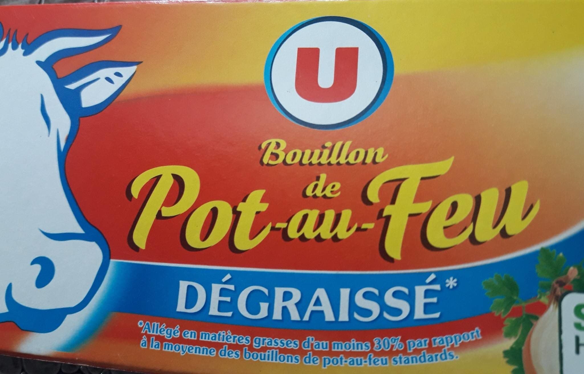 Produits blancs Bouillon De Pot-au-feu Dégraissé U, 10 Tablettes, 100G, packshot