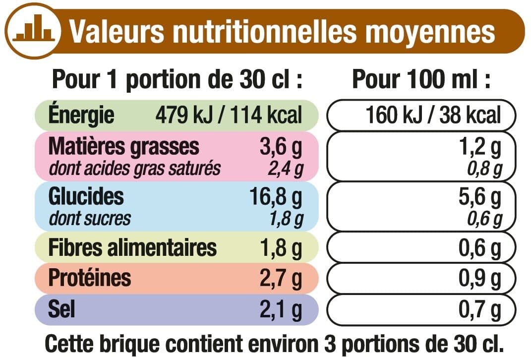 U Soupe Velouté poireaux et pommes de terre brique de 1 litre packshot