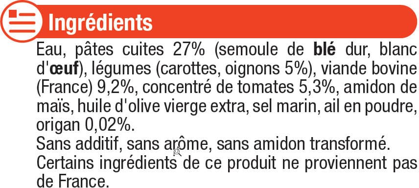 U Assiette spaghetti bolognaise packshot