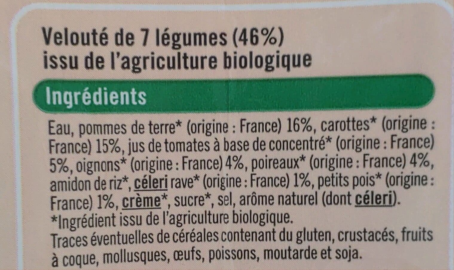 U Soupe Velouté 7 légumes , 100cl packshot