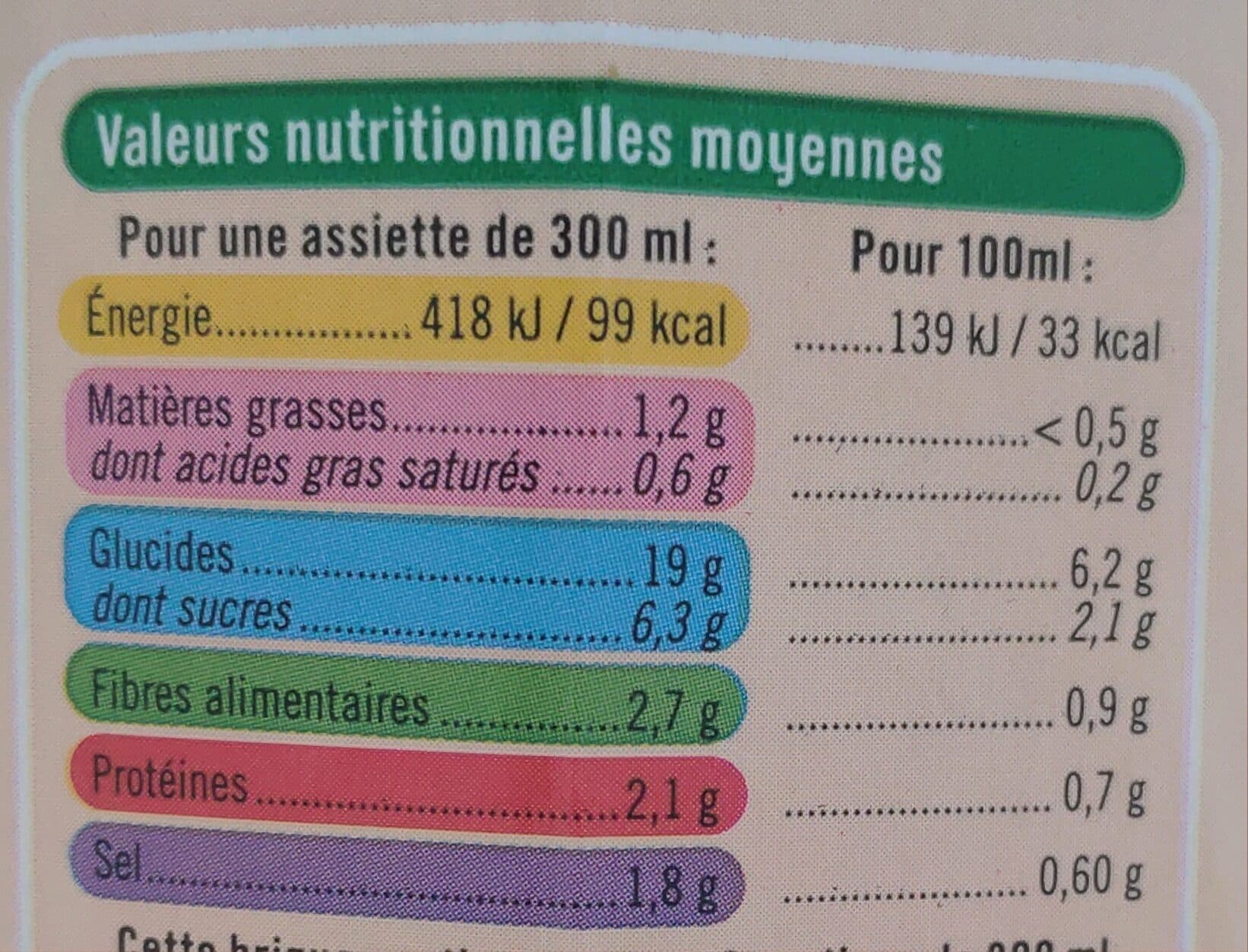 U Soupe Velouté 7 légumes , 100cl packshot