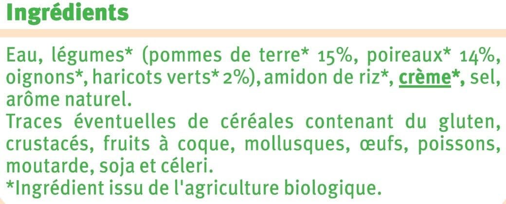 U Velouté de poireaux/pomme de terre et haricots verts packshot