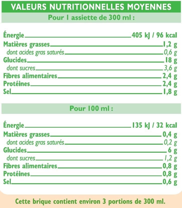 U Velouté de poireaux/pomme de terre et haricots verts packshot