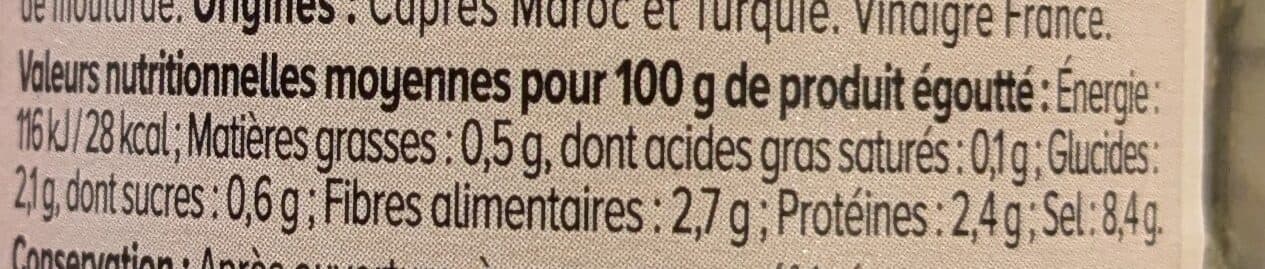 U Capres surfines au vinaigre bocal de 60g packshot