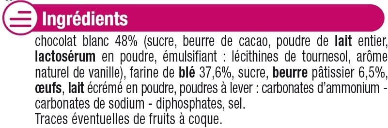 U Petit beurre chocolat blanc 150g packshot