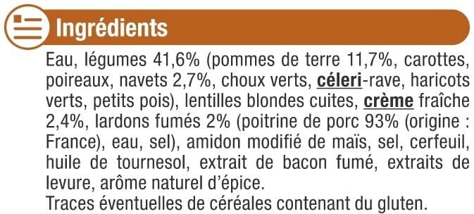 U Mouliné campagnarde aux lardons packshot