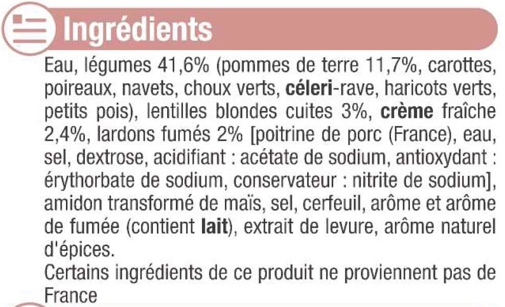 U Mouliné campagnard aux lardons packshot