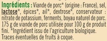 U Saucisse sèche Pur Porc - 200g packshot