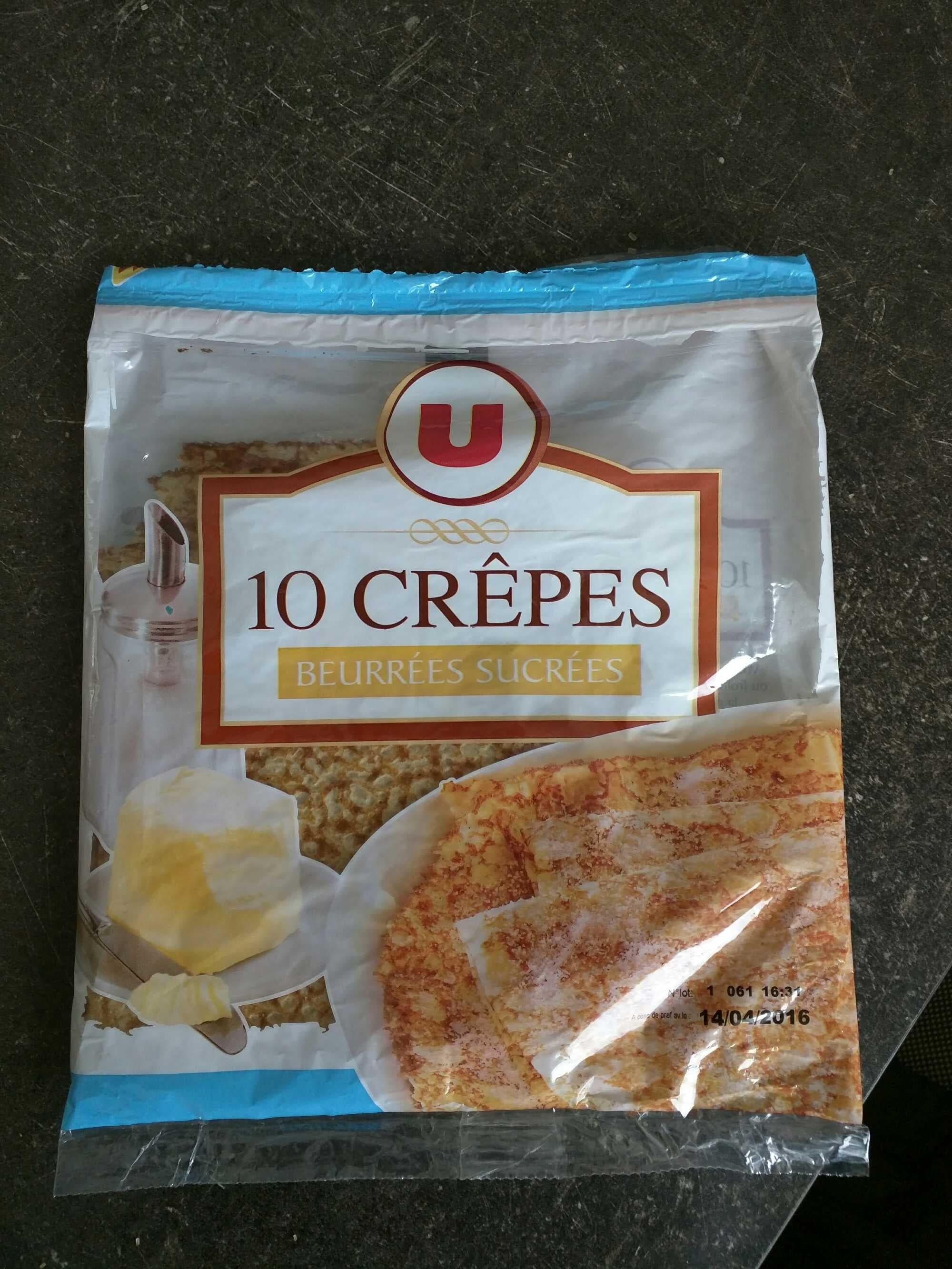 U Crêpes beurrées sucrées packshot