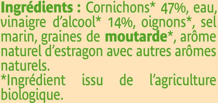 U Cornichons biologiques au vinaigre packshot