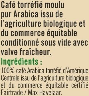 U Café pur arabica Amérique Centrale packshot