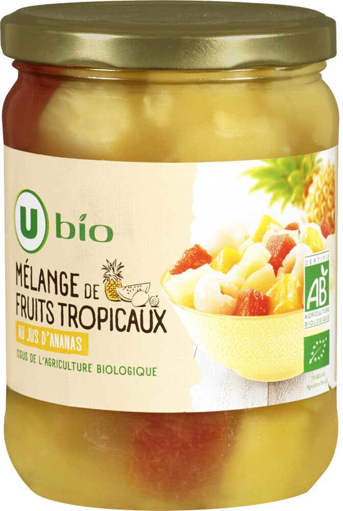 U Mélange de fruits tropicaux au jus d'ananas Bio packshot