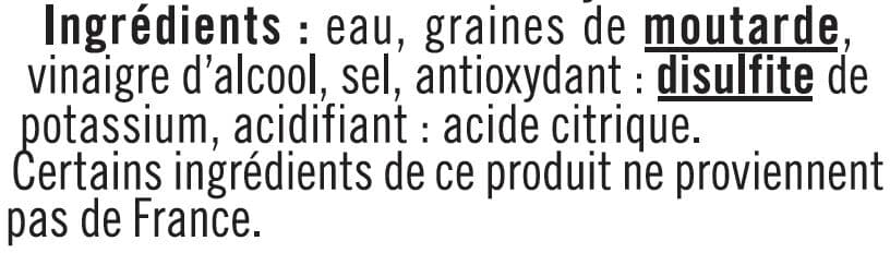 U U Moutarde forte de Dijon bouteille de 265g packshot