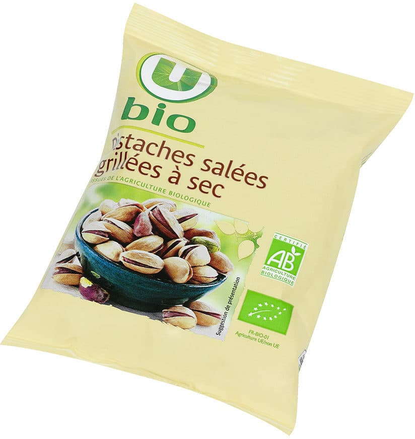 U Pistache salées et grillées à sec packshot