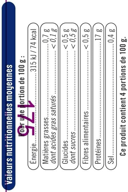 U Tranches de filet de cabillaud nature 4x100g packshot