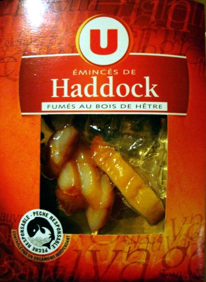 U Emincés de Haddock fumés au bois de hêtre packshot