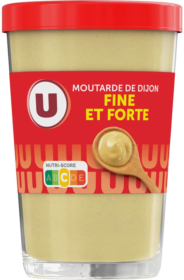 U Moutarde forte de Dijon verre décoré de 195g packshot