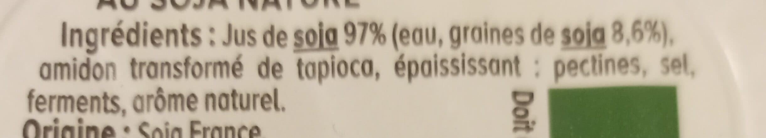 U Spécialité fermentée au soja nature 6x100g packshot