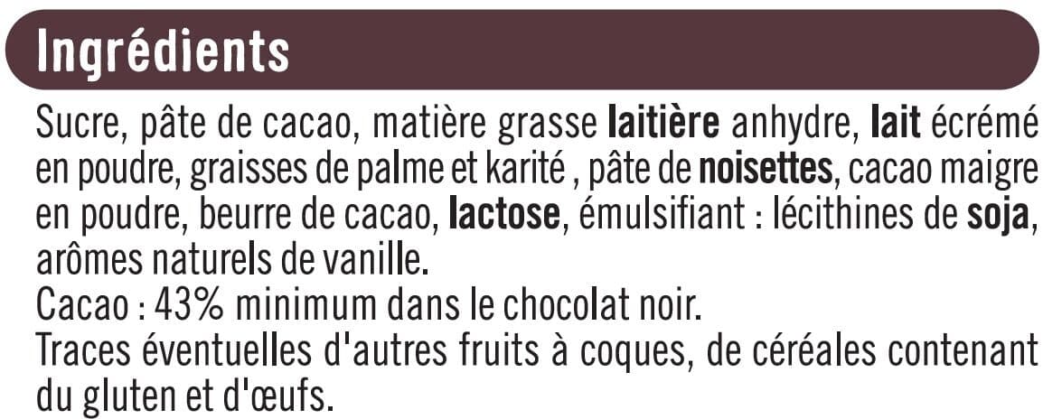 U Tablette de chocolat noir fourrage à la mousse choco packshot