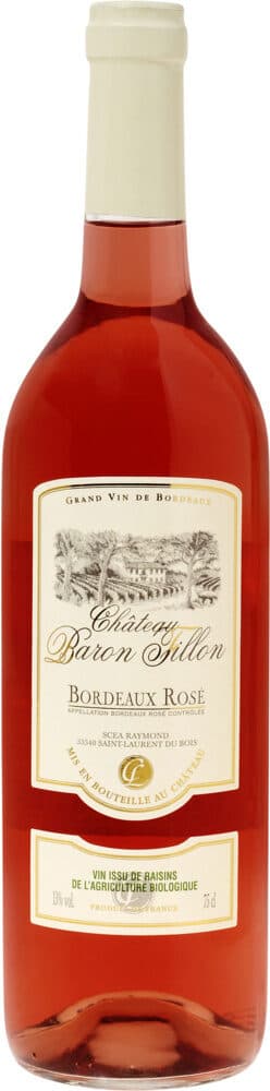 U Vin rosé AOP Bordeaux Chateau Baron Fillon Bouteille 75cl packshot
