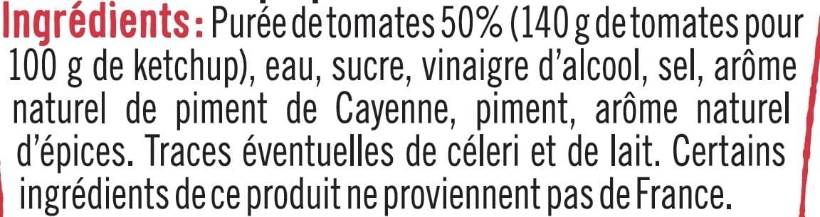 U Ketchup épicé flacon souple de 560g packshot