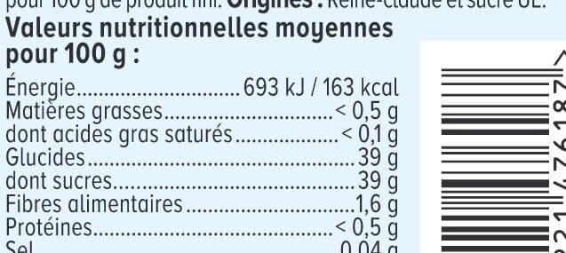 U Confiture de reines Claude allégée bocal de 335g packshot