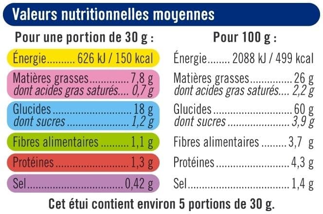 U Tuiles goût salé paquet de 170g packshot