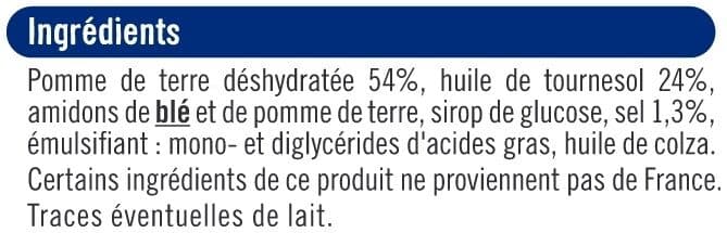 U Tuiles goût salé paquet de 170g packshot