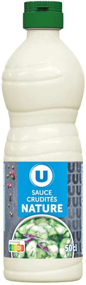 U Sauce crudités nature bouteille de 500ml packshot