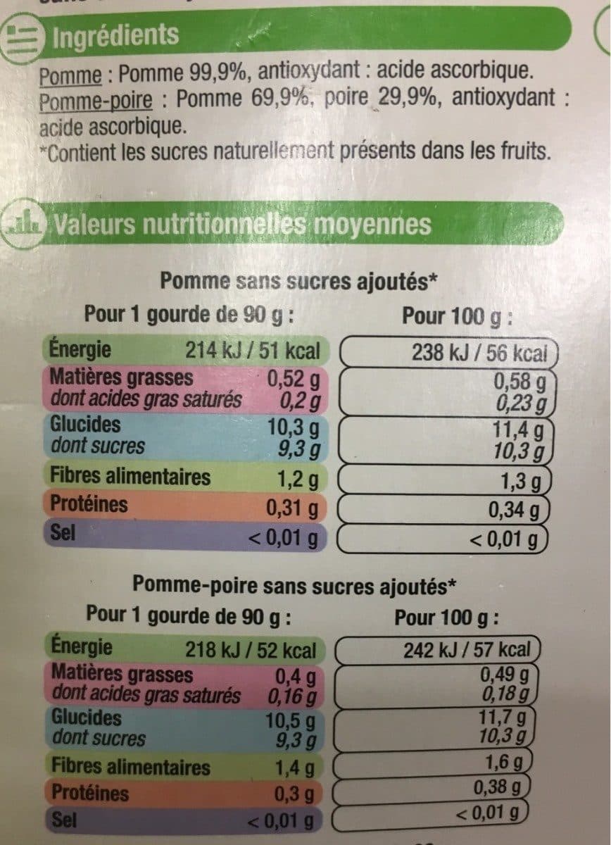 U Compote de pomme et poire packshot