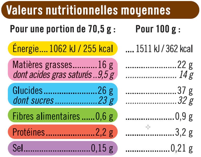 U Bâtonnets glacés folie macadamia - x4 282g packshot