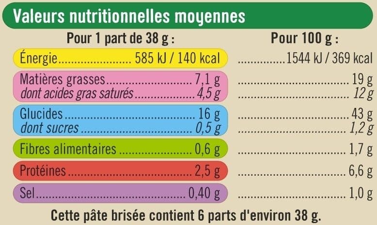 U Pâte à tarte brisée pur beurre bio , 230g packshot