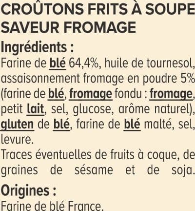 U Croûtons ronds frits pour soupe saveur fromage 2x90g - 180g packshot