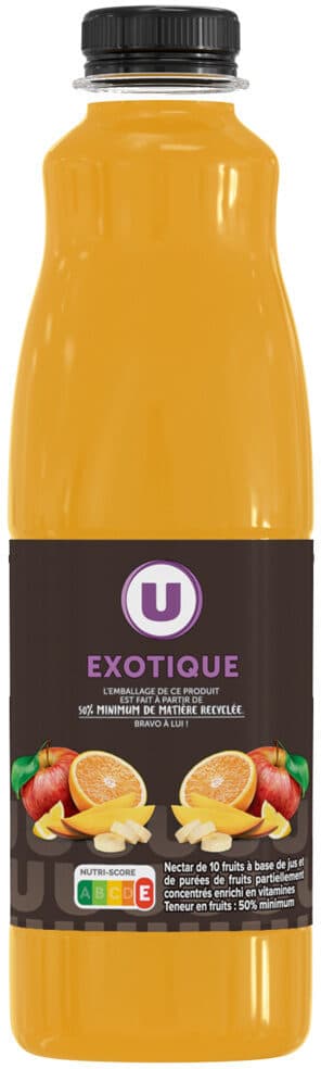U Nectar Exotique enrichi en 10 vitamines pet 1L packshot