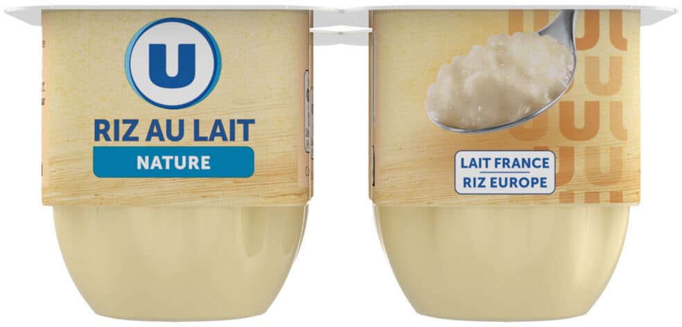 U Riz au lait nature 4x115g packshot