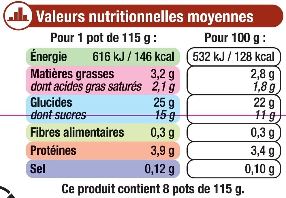 U Riz au lait à la vanille 8x115g packshot