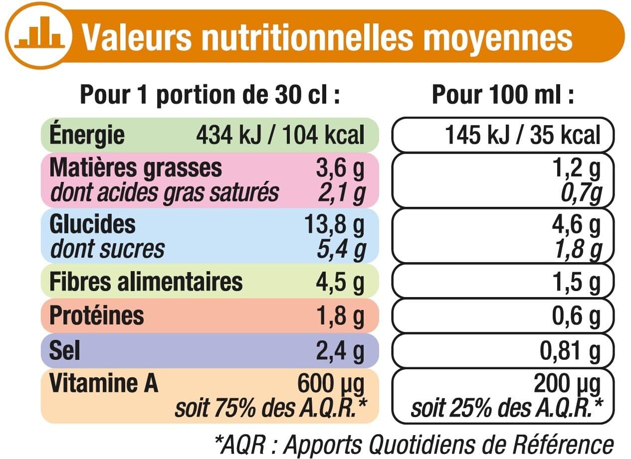 U Soupe Velouté de carottes à la crème brique de 1 litre packshot