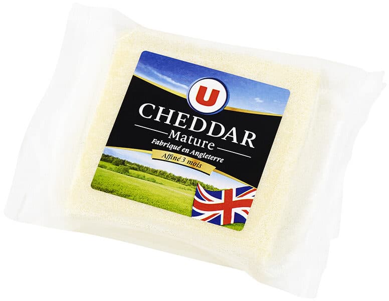 U Cheddar mature pasteurisé 4% de MG packshot
