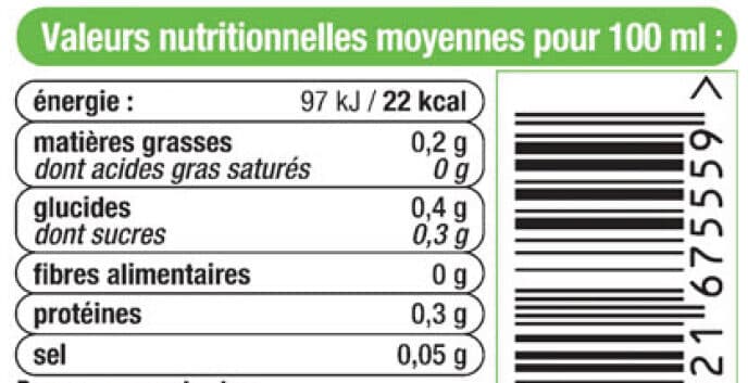 U Vinaigre d'Alcool au Jus de Citron 6° bouteille en verre de 75cl packshot