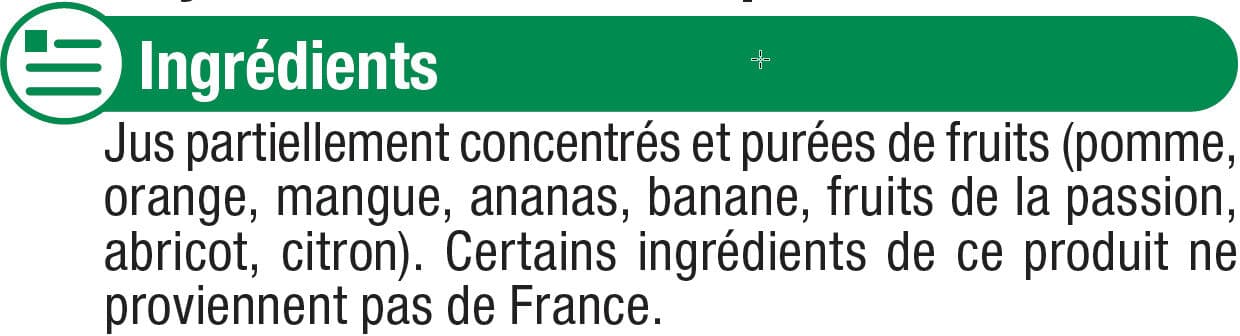 U Jus à base de concentré multifruits brique 1l packshot