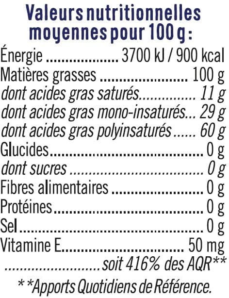 U Huile de tournesol Bouteille 1L packshot